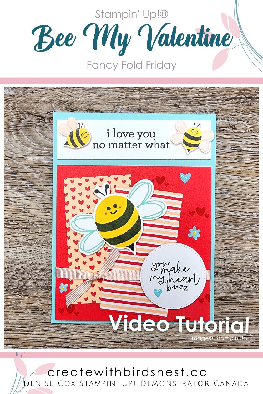 Bee My Valentine Fun Fold via @denise34