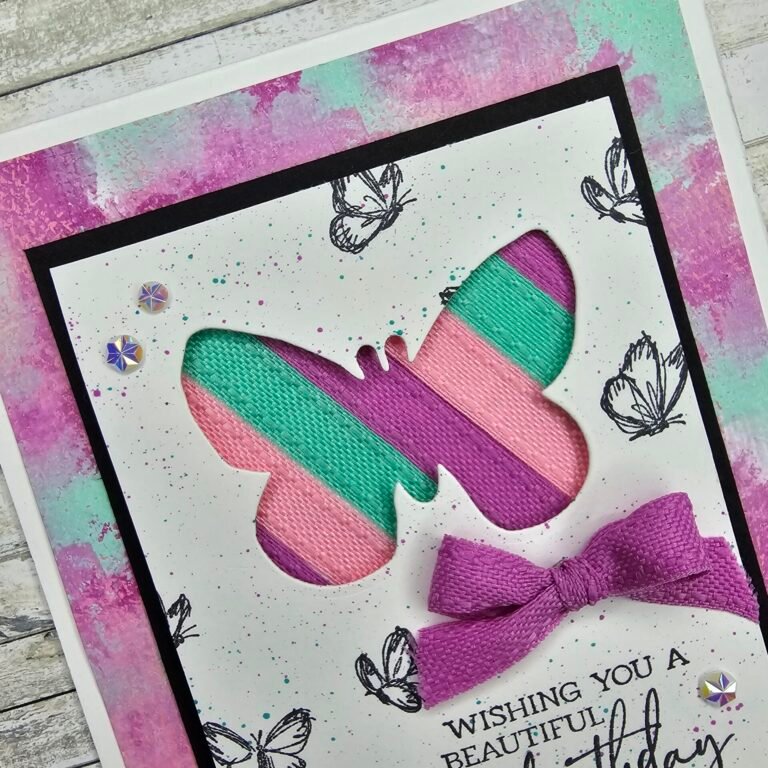 Ribbon Technique with Sketched Butterflies