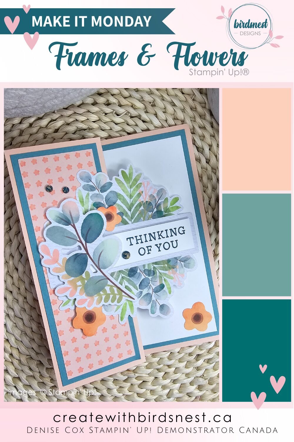 Frames & Flowers Z-Fold Card via @denise34