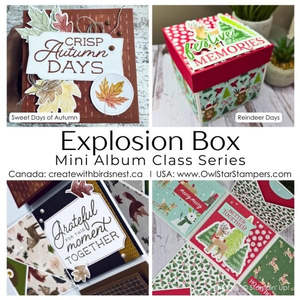 Mini Album Explosion Box Tutorial Package: Reindeer Days & Sweet Days of Autumn