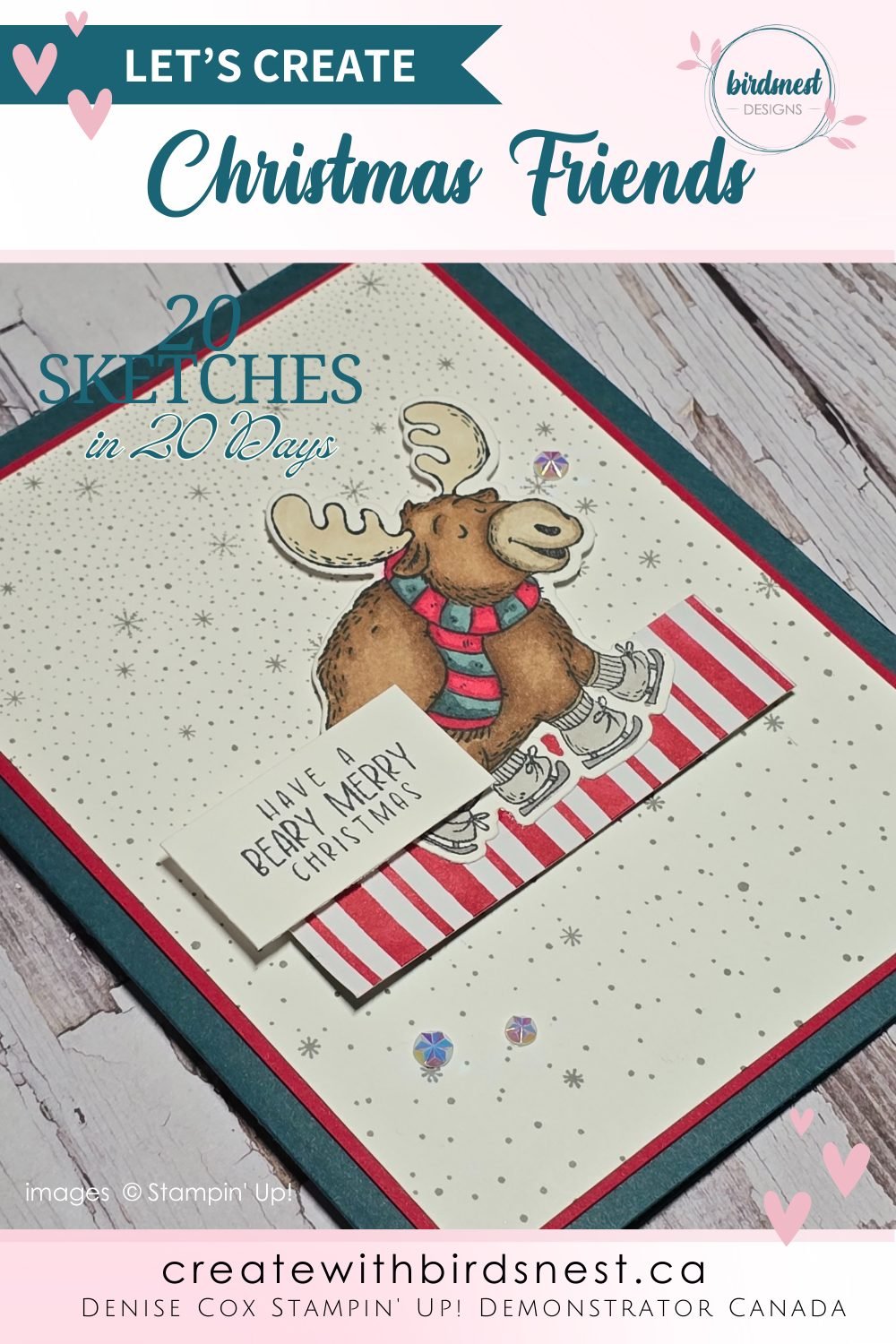 20 Sketches in 20 Days: Adorable Christmas Friends via @denise34