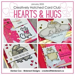 Hearts & Hugs Creatively Hatched Card Class