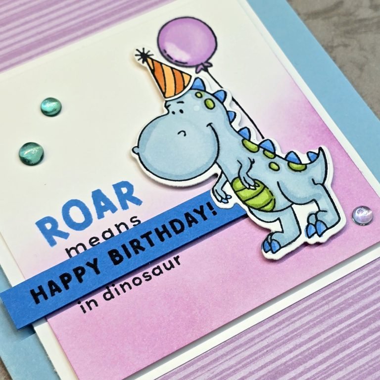 Let’s Make An Adorable Birthday Card With Some Darling Dinos!