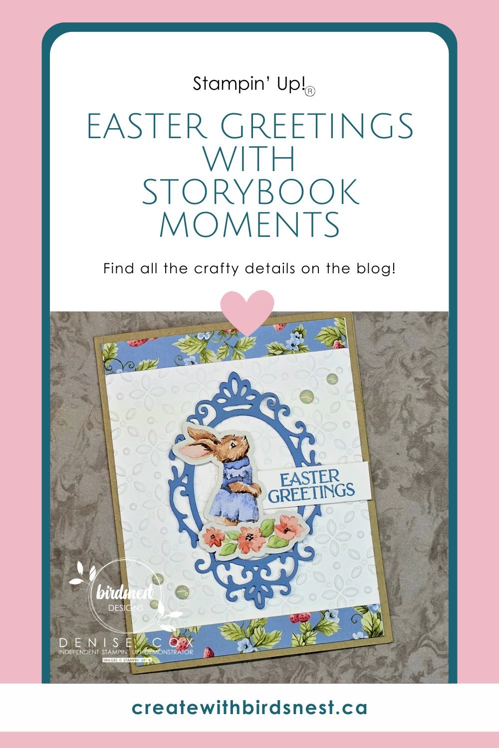Easter Greetings Card Featuring the Storybook Moments Suite via @denise34