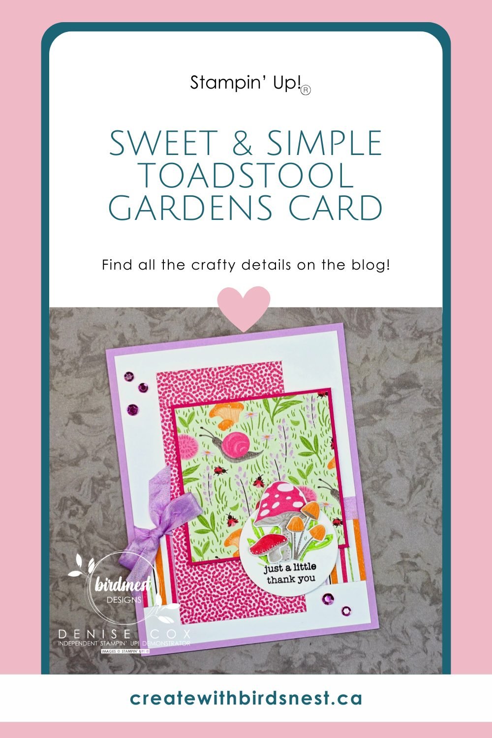 Sweet & Simple With Toadstool Gardens DSP via @denise34