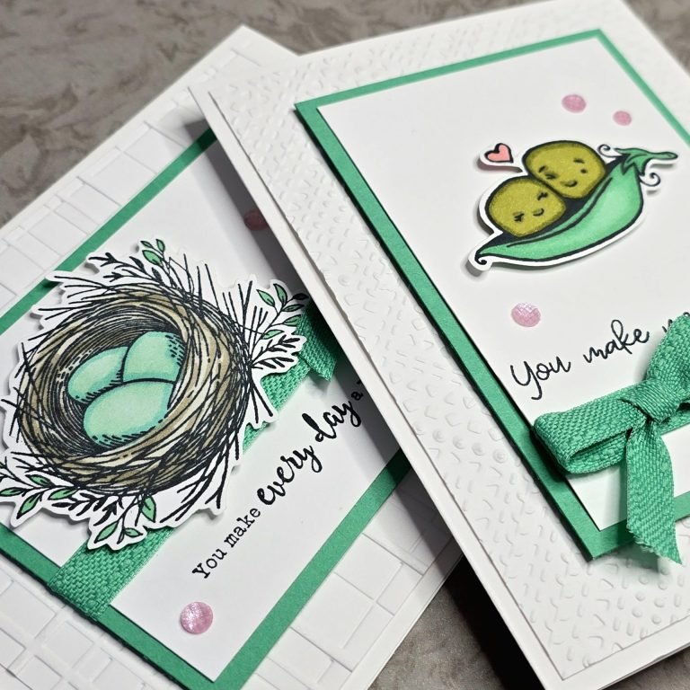 One Card Two Ways: Sweet Peas and Everyday Details