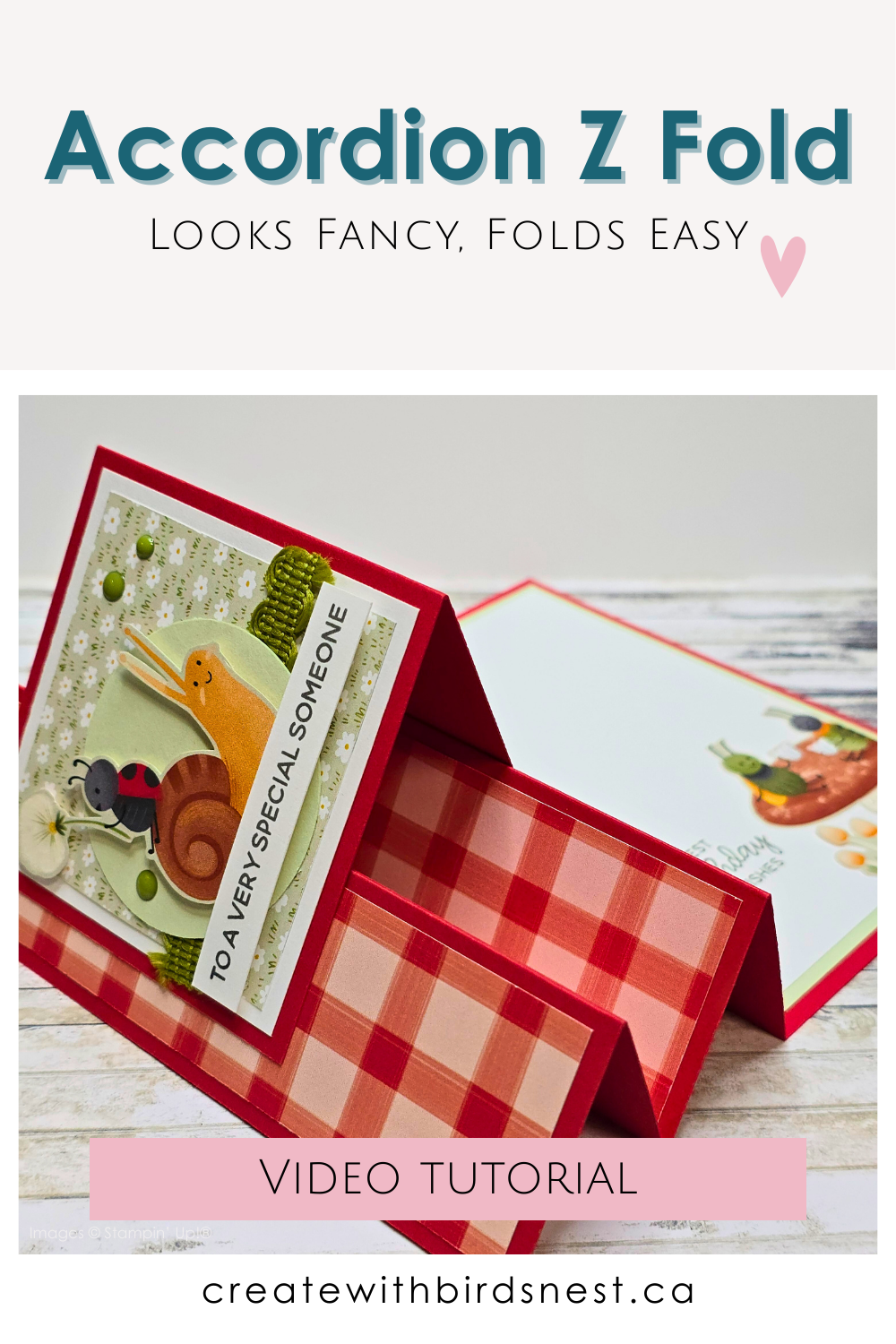 Learn how to make an Accordion Z Fold card using one simple fun fold. This card design looks impressive but is easy to create, making it perfect for beginners and experienced card makers alike. Featuring two versions made with both current and retired supplies, this project is a great reminder that you can craft beautiful cards using what you already have in your stash. via @denise34