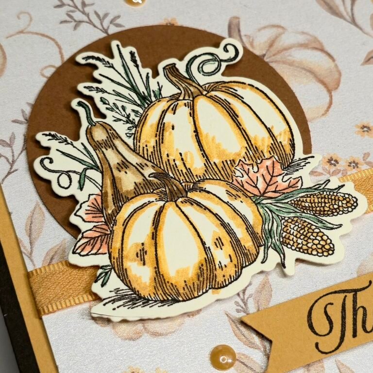 One Card Layout, Two Beautiful Fall Thank You Cards