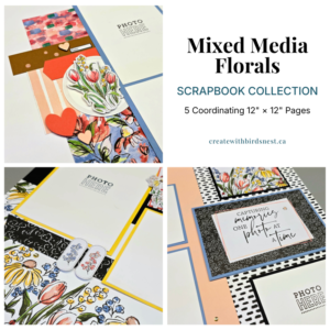 Mixed Media Florals Scrapbook Collection